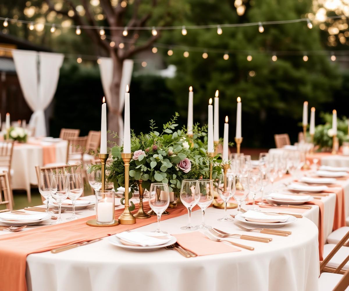Outdoor wedding table